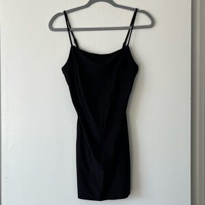Fashion Nova Black Disco Tank Top Dress